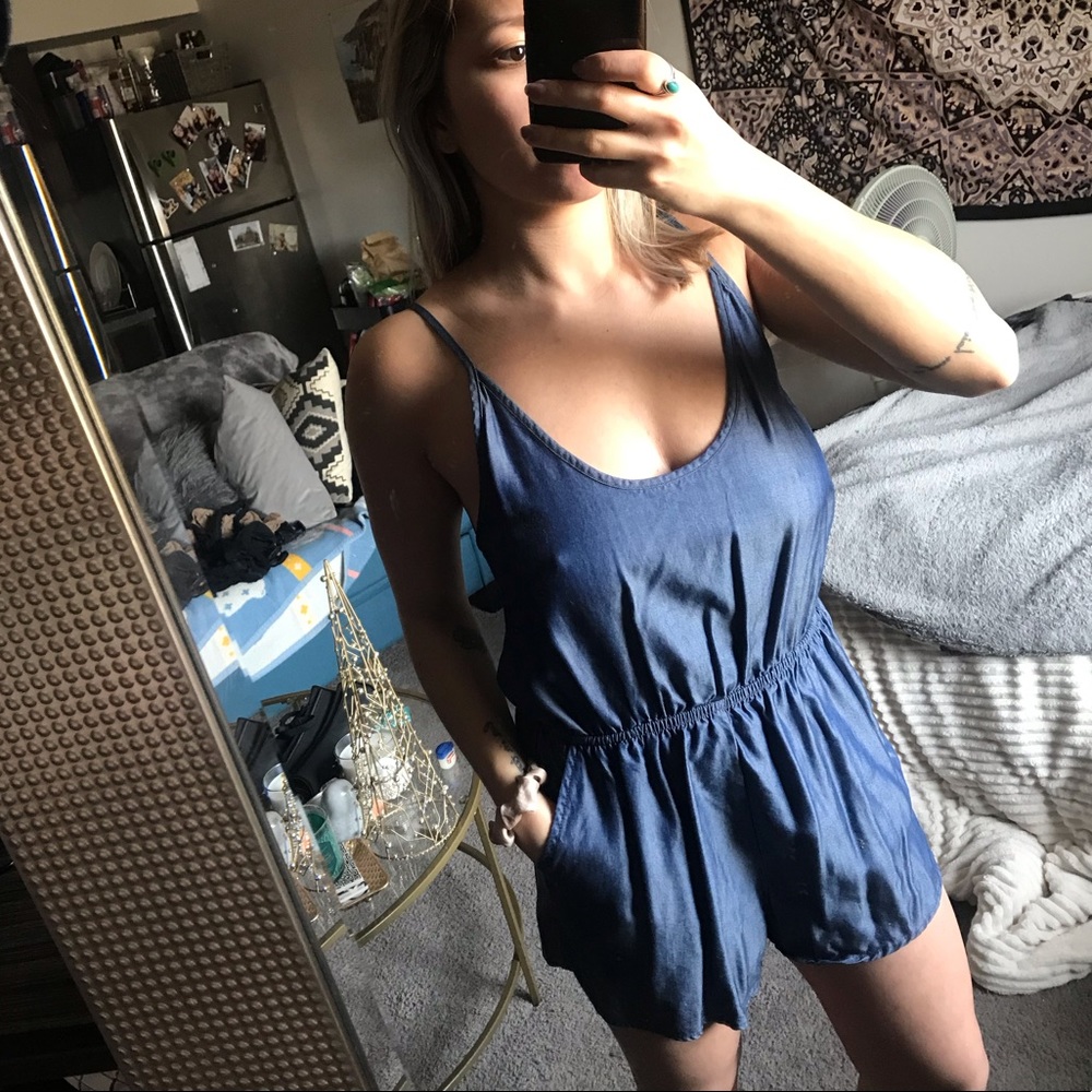 Tobi denim romper